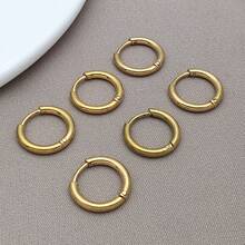 6pcs Surgical Stainless Steel Small Hoop Earrings Lightweight Hypoallergenic Tiny Small Hoops For Girls Men Earrings Cartilage 12/14/16/18/20mm - Multicolor - View 17