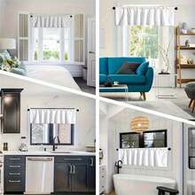 Blue Eucalyptus Valance Curtains For Windows, Fall Botanical Floral Valance, Light-Filtering Polyester Machine Washable Home Decor, 18x60Inch, Valance For Bedroom Kitchen - 彩色 - 查看 6