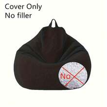 1 Stück nordischer Creme-Stil Sitzsack Stoff Sofa, Wohnzimmer Baumwolle super weicher Stoff Mietvertrag Zimmer Edle Konsorten Kombination Sitzsack Bezug (nur Bezug, ohne Füllung)