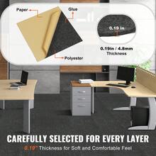 Carpet Tiles Peel And Stick, 12" X 12" Squares Self Adhesive Carpet Floor Tile, Soft Padded Carpet Tiles, Easy Install DIY For Bedroom Living Room Indoor Outdoor (12 Tiles, Dark Gray) - Màu xám đen - Xem 3