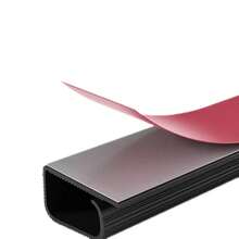 Bandeja de cables de escritorio de PVC de 40cm, gestión de cables debajo del canal de escritorio, ocultador de cables de entrada, sin perforación, organizador de cables para el hogar y la Oficina QEFU - Gris - Ver 4