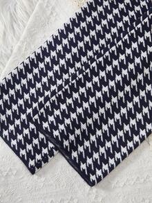 2pcs/Set Young Girls Plaid Knit Sweater And Wide Leg Pants Co-Ord Set, Fashionable Casual Outfit For Girls, Suitable For Everyday Wear, Home, And Outings, Autumn/Winter - Black and White - View 11