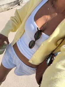 ii Cárdigan casual y versátil de unicolor para mujer