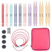 33pc Crochet Hook Tool Set, Colorful Knitting Needles Kit, Plastic ABS Detachable Circular Needle, Replaceable Rope Loop Needle - Multicolor - View 10