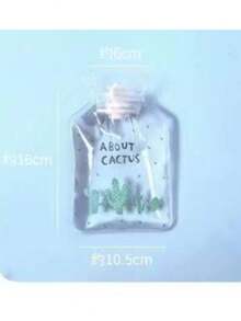 زجاجة ماء ساخن شفافة بتصميم كرتوني جديد، دفاية يدوية صغيرة محمولة قابلة لإعادة التعبئة، وسادة تدفئة للبطن، كيس ماء ساخن مقاوم للانفجار