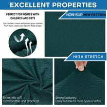 Stretch Individual Cushion Covers Sofa Cushion Couch Covers Slipcovers Soft Replacement New Pattern Furniture Protector With Elastic Bottom