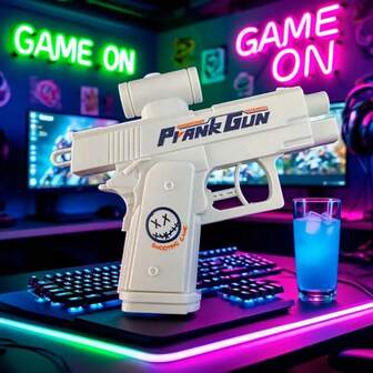 Double-Sided Spy Water Gun, Manual Continuous Spray, Creative Water Game, Water Combat, Prank Prop (Random Color: Blue/Pink/White)