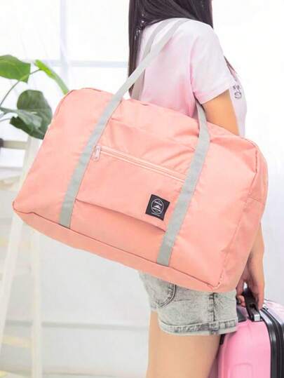 1 件轻便旅行包，大容量行李袋，适合运动、旅行、度假、随身携带、周末包、过夜包、返校、健身房、露营、巡航必需品、徒步旅行、返校、可折叠大容量旅行收纳袋、夏季旅行必备假日行李袋行李箱旅行包女士