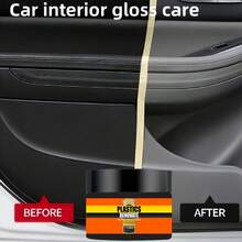 Car Repair Interior Gloss Care, Multi-Purpose Car Repair Kit: Plastic Parts Replacement, Car Interior Shiny Wax, Tire Protector, Black Car Yellowing Repair Coating, Daily Car Care