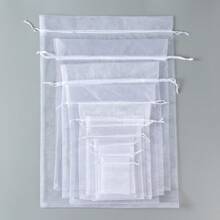 100 PIEZAS, 25 Colores, Todos los 7 Tamaños, Bolsas de Organza de Malla de Nailon Transparente de Alta Calidad con Cordón, Bolsa de Red, Bolsa de Regalo, Bolsa para Joyas, Bolsa de Malla, Bolsa para Jabón, Bolsa para Velas, Bolsa para Maquillaje, Bolsa de Embalaje para Manualidades y Artesanía, Adecuado para Pascua, Día de San Valentín, Halloween, Navidad, Boda, Fiesta y Vacaciones