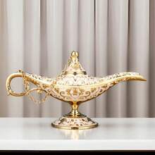 1 buc. Lampă vintage, decor metalic în stil european, lampă cu dorințe - Ornamente auriu și albastru pentru lampă magică - Vizualizare 3