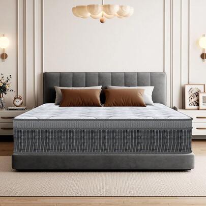 Materasso 160x200, Alto 27 cm, Ortopedico e Ergonomico, Anallergico e Antibatterico, Antiacaro e Traspirante, Durezza Media