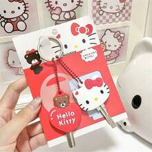 Sanrio Kawaii Hello Kitty 硅胶钥匙扣防尘保护套卡通My Melody钥匙扣便携防丢玩具派对礼物