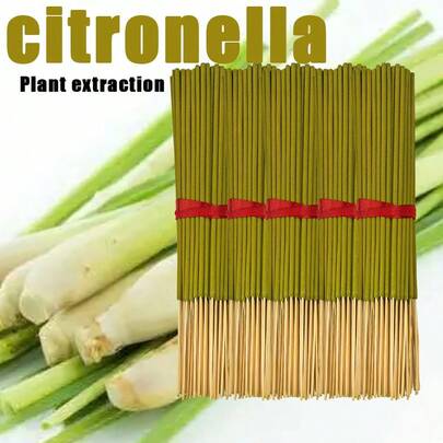 22cm Lemongrass Incense Sticks, Outdoor Camping Mosquito Repellent, Suitable For Home, Office, Yoga, Meditation, After Meal Reading Or Concerts, Long-Lasting Fragrance