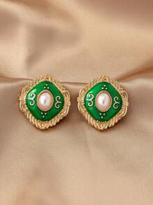 1pair Geometric Shape Oil Drop Ellipse Earrings - Geometric Earrings - View 16