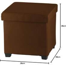 Multi-Purpose Folding Storage Ottoman Foot Rest Stool - Lime Green - View 3