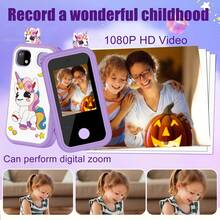 Kids Smart Phone, Christmas Birthday Gifts For Girls And Boys Age 3-10, MP3 Music Player With Dual Camera, Touchscreen Phone Learning Toy For 3 4 5 6 7 8 9 10Year Old Girl