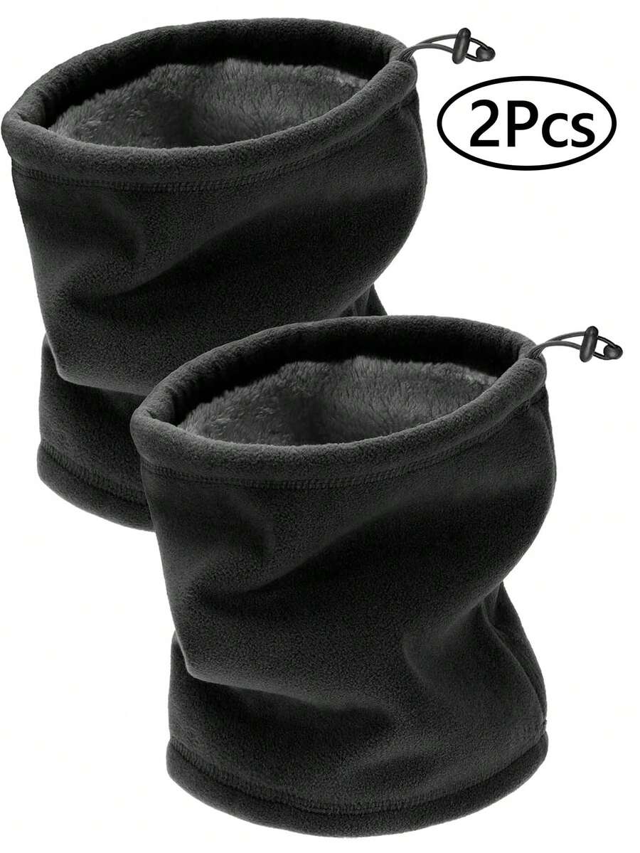 2/1pc Winter Ski Mask Men And Women Warm Versatile Polar Fleece Neck Gaiter Neck Warmer Face Mask Beanie Hat Thermal Snowboarding Ski Wear - Multicolor - View 1