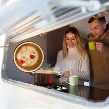 1 pieza Temporizador de huevos y soporte para huevos cocidos - Perfecto para huevos blandos y duros, y divertido, fácil de leer, ¡sin adivinar! Accesorio para autocaravana, accesorio de cocina. Accesorios de cocina para autocaravana, sin batería - Multicolor - Ver 9