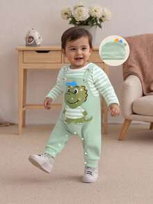 Baby Boys T-Shirt Co-Ords - Green - View 6