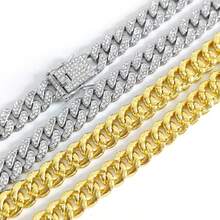 Personalized Dog Necklace, Custom Dog Collar With Letter Pendant Tag - 13mm Rhinestone Dog Chain, Double Lock Design Collar, Suitable For Bulldog And Large Dogs - Multicolor - View 12