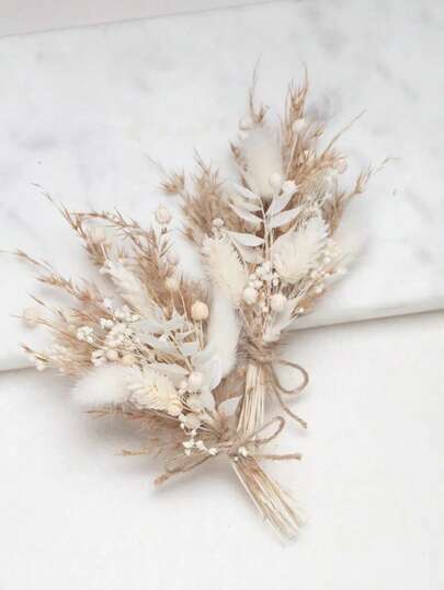 Najlepiej sprzedający się mini bukiet z suszonych kwiatów (1-12 szt.), odpowiedni na wesele w stylu boho, dekoracja stołu, suszone małe trzciny, suszone kwiaty do rękodzieła, pudełko na prezent dla druhny na tort urodzinowy, dekoracja wazonu