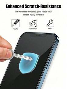 5片装钢化玻璃屏幕保护膜，兼容 17 Pro Max/17 Pro/17 Air/17/16/15/14/13/12/11/XR/XS/X/7/8，防刮花、防碎裂、防水、高清、无气泡、耐磨、全屏覆盖 - 無色 - 查看 3