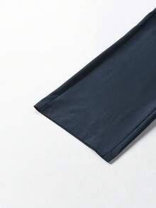 Plus Size Men's Lightweight Casual Pants - Breathable, Quick-Dry, Suitable For Sports & Fitness, Black Polyester, Machine Washable, Big Size