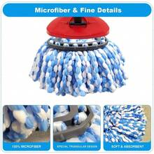 Easywring 1 - System, Mop Heads O - Ceda Mop Replace, Spin Mop Heads Replacements, Microfiber Spin Mop Refills, Easy Cleaning Mop White - 3pcs