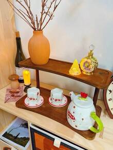 1 件 2 层杯架收纳架，桌面咖啡杯茶杯展示架