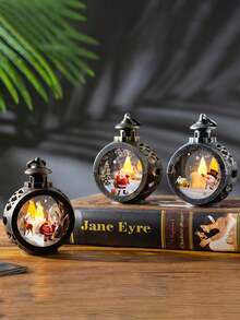 Lanternes décoratives de Noël, Père Noël, Bonhomme de neige, Décorations de Noël, Lumières décoratives d'intérieur/extérieur, Alimentées par batterie - Multicolore - Voir 4