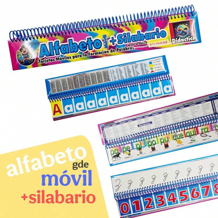1 Pc Large Educational Movable Alphabet, Syllabary + Movable Alphabet Learn To Read And Form Words, In Color - 彩色 - 查看 1