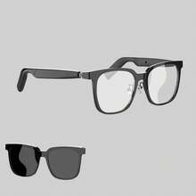 SG18 2 款 TWS 眼镜，双透镜片，带防蓝光和偏光膜功能，太阳镜，无线蓝牙耳机，兼容安卓 IOS，80mAh+80 - SG18 - 查看 3