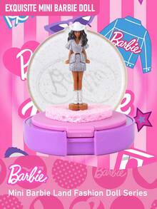 Mattel 1 件美泰官方授权随机角色盲盒芭比迷你芭比乐园时尚达人娃娃 1.5 英寸香水娃娃紧凑型惊喜揭秘娃娃玩具展示收藏礼物派对装饰女孩玩具圣诞节生日 - 粉色 - 查看 4