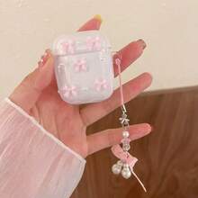 粉色树脂蝴蝶无线蓝牙耳机壳适用于 Apple 4/3/Pro/Pro2，防摔蓝牙耳机保护壳带蝴蝶吊坠，送给女朋友的礼物 - 粉紅蝴蝶 - 查看 10