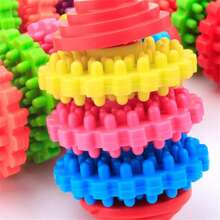 Pet Healthy Teeth Gums Chew Gear Toy Chew Training Tool Colorful Rubber Pet Dog Puppy Dental Teething Toy