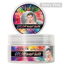 FATAZEN Silber Grau Temporäre Haarpaste Starker Halt Haarclay für Cosplay Halloween Themen Party Weihnachten Bart Färbung Haarfärbemittel Crazy Hair Day Täglicher Gebrauch Vatertags Geschenk Männer Haarpflege & Styling Produkte - Silber - Übersicht 8