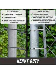 100 条/包重型不锈钢扎带 - 防锈、耐高温金属扎带，适用于机械、汽车、排气应用等，采用不锈钢材料制成 - 彩色 - 查看 4