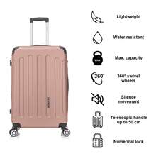 Vali ABS cỡ lớn có thể mở rộng - 76x49x29cm (Kéo dài: 32,50cm) | 121 | 25kg, Bán cứng, Có khóa số - Vàng/Xanh nước biển/Xanh bạc hà/Tím/Đen/Bạc/Đỏ/Vàng hồng/Xanh lá cây - GoldenRose | L | Có thể mở rộng - Xem 2