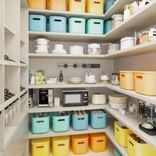 8-Piece Modern Stackable Storage Box With Lid - Waterproof Polypropylene Storage Box With Handle, Rectangular Flip Basket, Suitable For Bookshelves Organizing Box, Multifunctional Use: Handmade, Snack, Desktop And Dormitory Organization Storage Bins With Lids - 8包混裝 - 查看 9