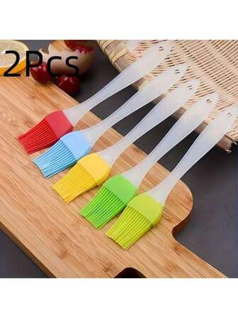 20 فرشاة سيليكون للخبز والشواء والمطبخ، مقاومة للحرارة، اكسسوارات مطبخ أساسية، قابلة للغسل في غسالة الأطباق، باللون الأحمر والأزرق والأصفر والأخضر والوردي