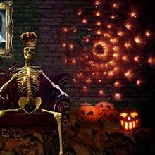 1 dây đèn LED 72 bóng hình mạng nhện có nhện, đèn mạng nhện chống nước, điều khiển từ xa, 8 chế độ, cấp nguồn qua USB dùng trong nhà, sân vườn, ngoài trời, trang trí Halloween (có nhện) trang trí phòng Halloween trang trí sân vườn làm quà tặng trang trí ngày lễ tiên trang trí lễ hội - mạng nhện - Xem 4