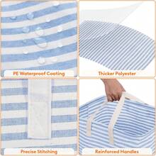 Cesto portabiancheria pieghevole e grande, cesto portabiancheria in piedi impermeabile con manici per il trasporto facile per vestiti in camera da letto, bagno, college, dormitorio per adulti, 75L