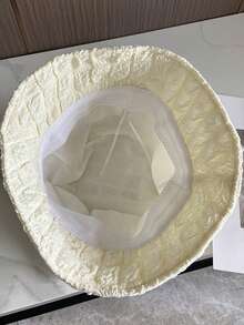 1pc男女通用盆帽，看起来小巧百搭的盆帽，一年四季都可以戴的盆帽，防风，浸湿纱布盆帽秋季