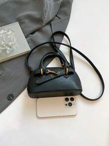 Autumn And Winter High-End Mini Crossbody Bag, New Fashionable Commuting Handbag, High-End Texture Bowling Bag. - Multicolor - View 8