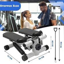 Mini Steppers For Exercise Workout Machine | Home Cardio Mini Stepper Machine UK - Black and White - View 6