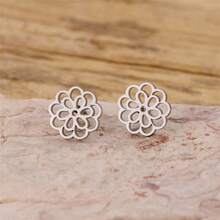 1 paire de petits boucles d'oreilles géométriques en acier inoxydable pour femmes, convient pour un port quotidien, les vacances et les rendez-vous, peut également être un cadeau parfait - B-GED641 - Voir 8