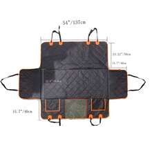 1pc 600D Oxford Waterproof Anti-Dirty Wear-Resistant Car Pet Rear Seat Cover Hammock 2-In-1 Pet Traveling Accessory