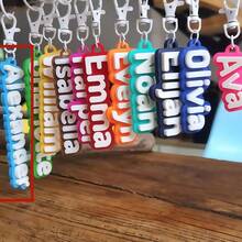 1 PC Customizable Personalized Name Keychain, Backpack Bottle Bag Tag, Lunch Box Label, Acrylic Custom Keychain, Vintage Tag, Durable, Versatile, Suitable For Birthday Party, Paving Sports Team Anniversary Sign, Best Gift For Family, Friends, Gift Box Display,Durable,Colorful,Cute,Adorable,Funny,Kawaii,Y2K,Stylish,Unisex,Casual,Custom,Personalized,Unique,Customized,Ideal Gifts For Him,Ideal Gifts For Her,Her,Boyfriend,Girlfriend,Family,Friends,Customized Keychains & Accessories - White Keychain + Hanging Ring - View 11