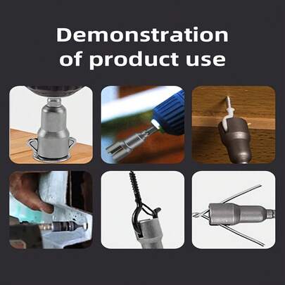 1 Pcs Multi-Purpose Butterfly Bolt Wrench Adapter - 6.35mm Hex Shank, Clip-On Drill Socket, For Easy Power Tool Fastening